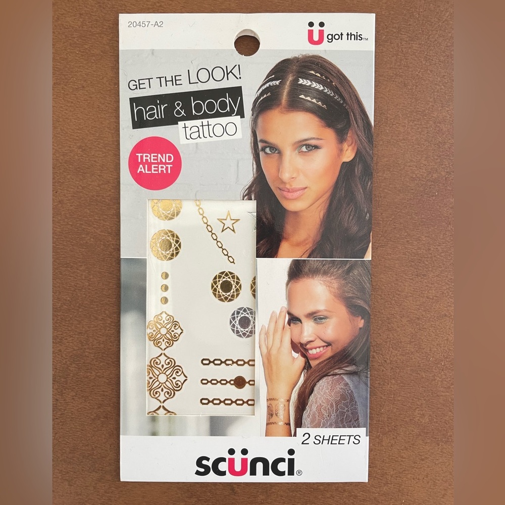 Scünci NWT Hair and Body Tattoos. Boho chic trend alert